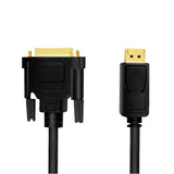 LogiLink DisplayPort-Kabel, DP/M zu DVI/M, 1080p, schwarz, 3 m