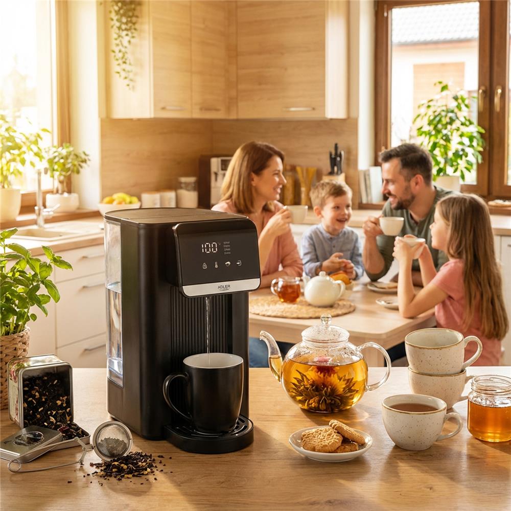 Adler AD 1357 Heißwasserspender Schwarz 2,5L 2600W Touch LCD Filter