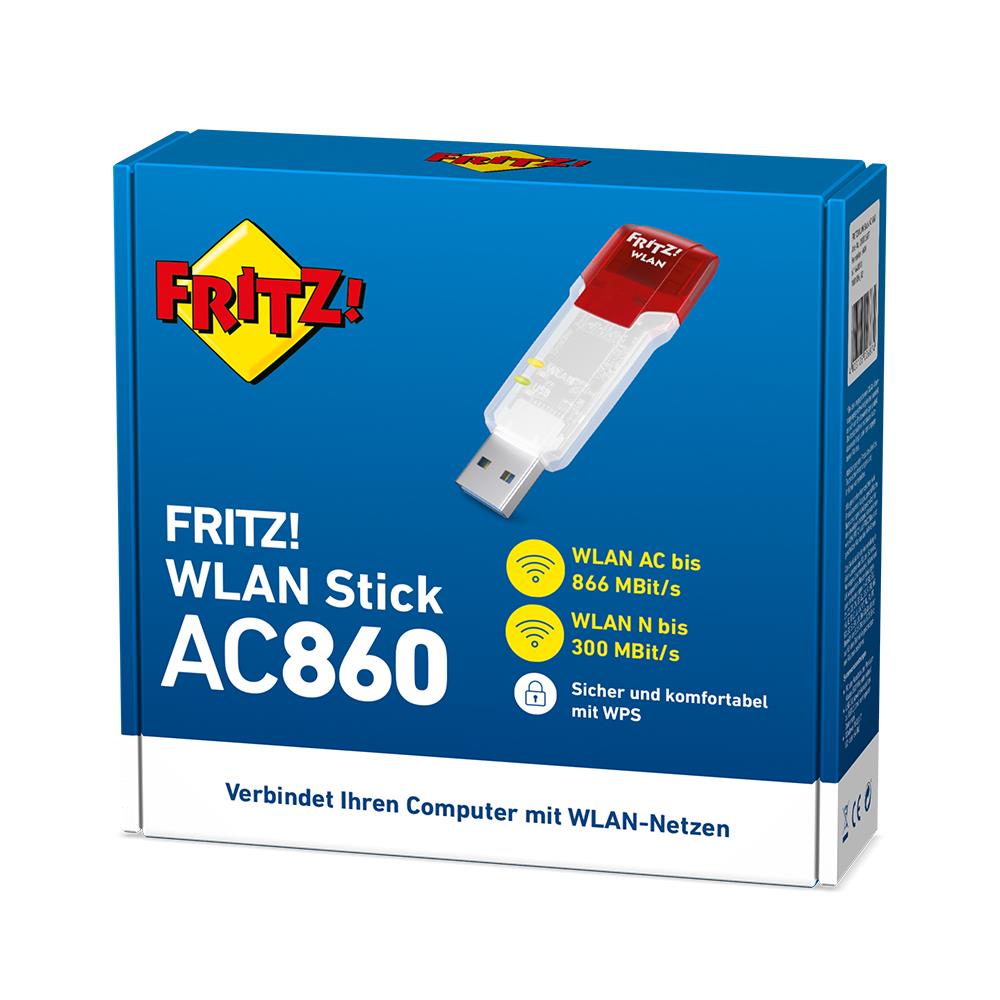 FRITZ!WLAN Stick AC 860 – USB-WLAN-Stick mit Dualband & Highspeed-Wi-Fi