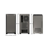 be quiet! Pure Base 500 Window Metallic Gray PC Gehäuse Tower 2 Pure Wings 2 Lüfter Fenster Grau BGW36