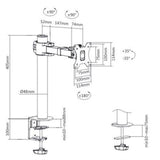 LogiLink Monitorhalterung 17–32" Armlänge: 199 mm neigen schwenken drehen VESA Stahl