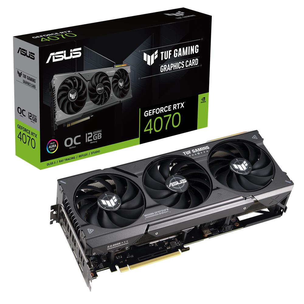 ASUS TUF Gaming GeForce RTX 4070 12GB GDDR6X OC Edition Gaming Grafikkarte (NVIDIA GeForce RTX4070)