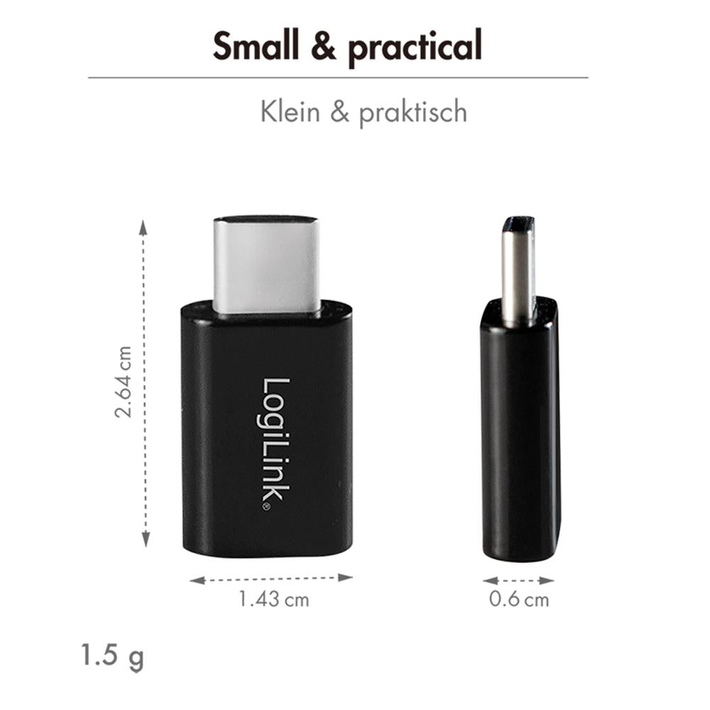 LogiLink Bluetooth 5.3 Adapter – USB-C Gen1, 20 m Reichweite, Schwarz
