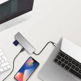 LogiLink USB-C HUB, HDMI, PD, Kartenleser, USB 3.2 GEN 1x1, Alu