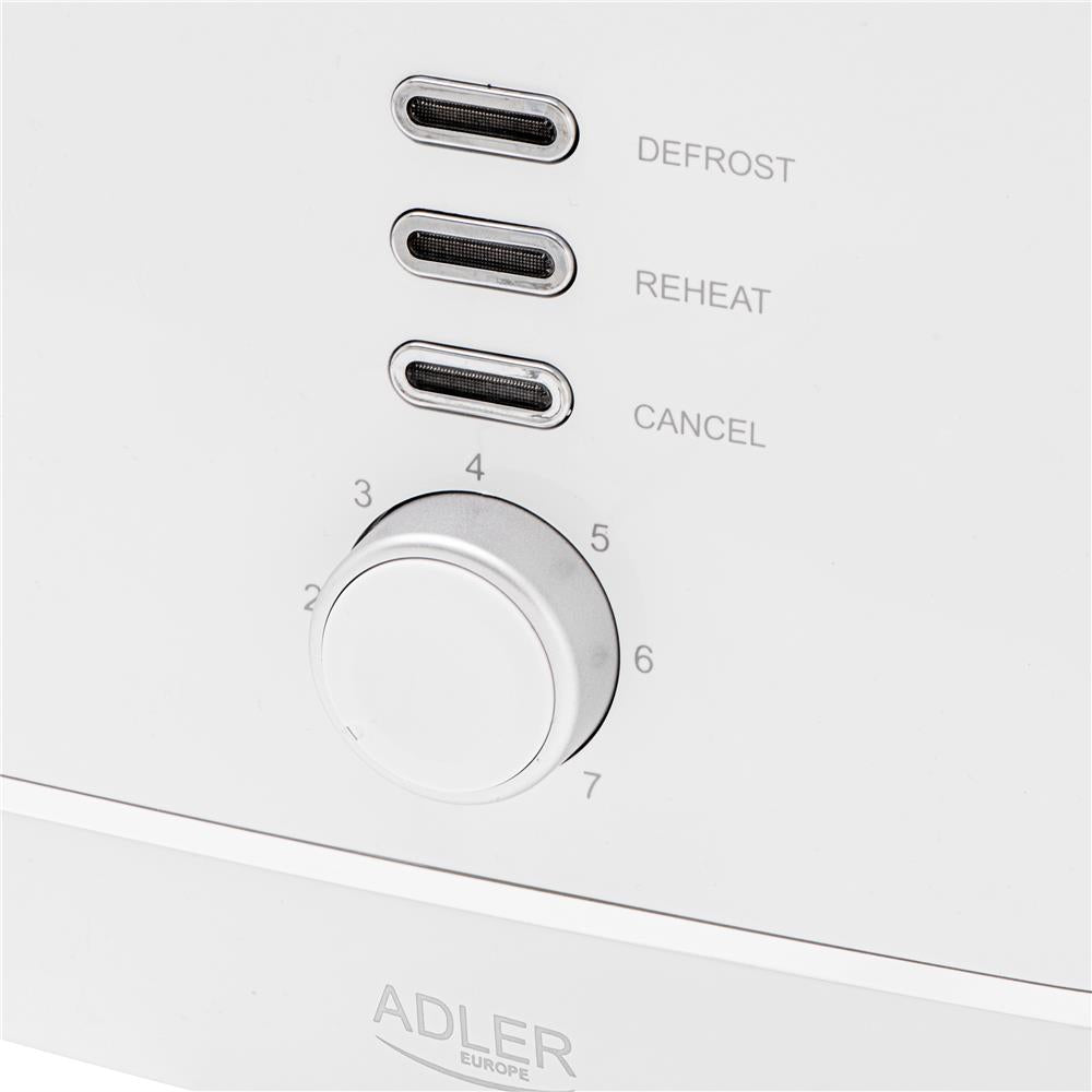 Adler AD 3224 Toaster Weiß mit Brötchenaufsatz und 7 Stufen