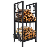 Adler AD6815 Feuerholzlager Stahl schwarz bis 80 kg
