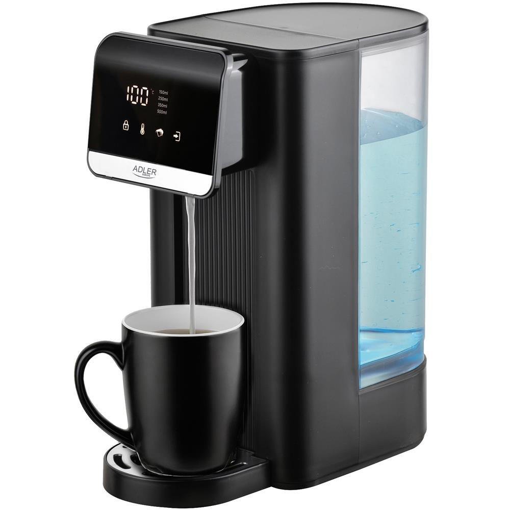 Adler AD 1357 Heißwasserspender Schwarz 2,5L 2600W Touch LCD Filter