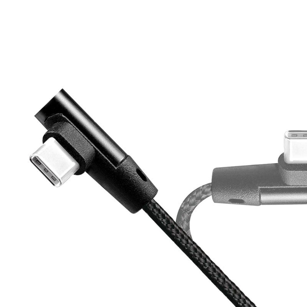 LogiLink USB 2.0 Anschlusskabel USB Typ A zu USB Typ C abgewinkelt schwarz 1m