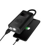 LogiLink Mobiler Luftkompressor mit LED-Taschenlampe, 1x USB-A Akku-Luftpumpe