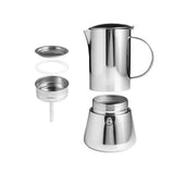 Adler AD 4417 Espresso Kaffeemaschine 620 ml aus Edelstahl silber, spülmaschinenfest