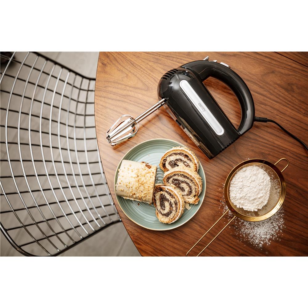 Camry CR 4218 Handmixer schwarz Handrührgerät Rührbesen Knethaken Edelstahl 5 Geschwindigkeiten