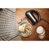 Camry CR 4218 Handmixer schwarz Handrührgerät Rührbesen Knethaken Edelstahl 5 Geschwindigkeiten