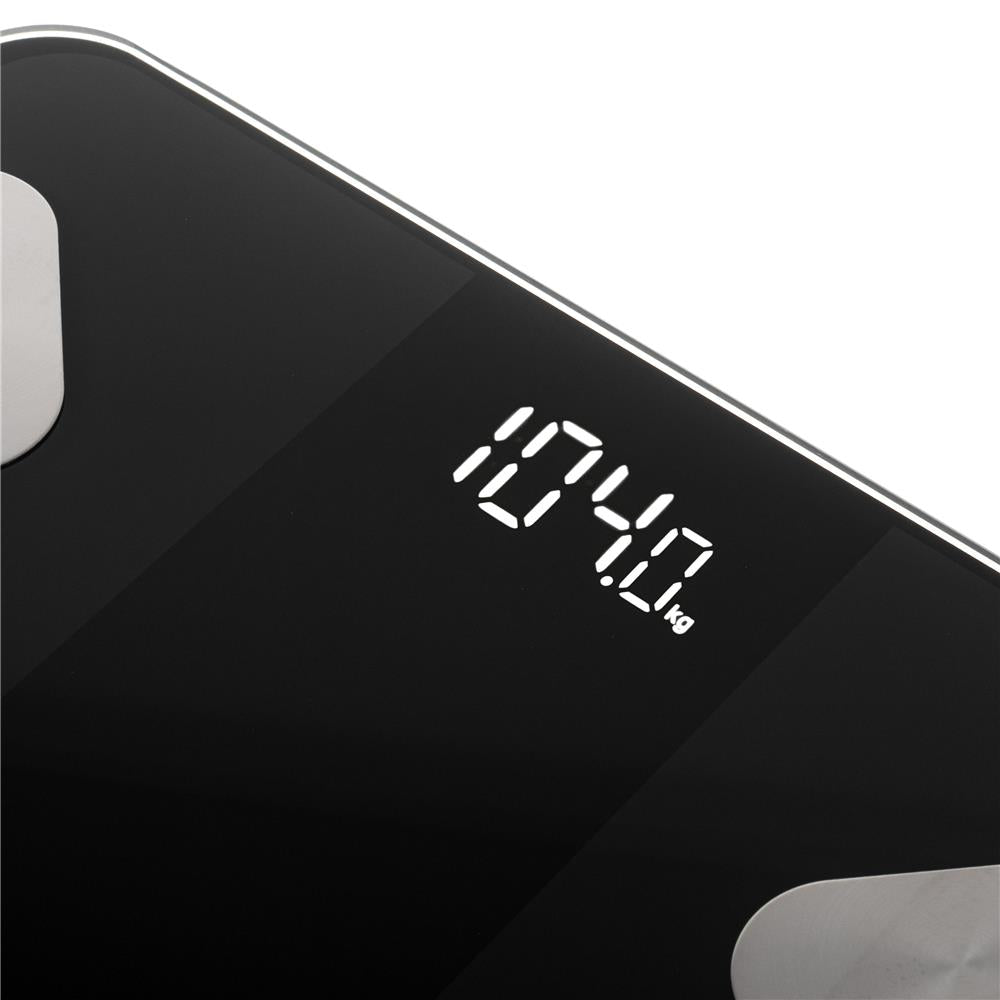 Adler AD 8186 Tuya Smart Badezimmerwaage mit App Bluetooth Personenwaage schwarz