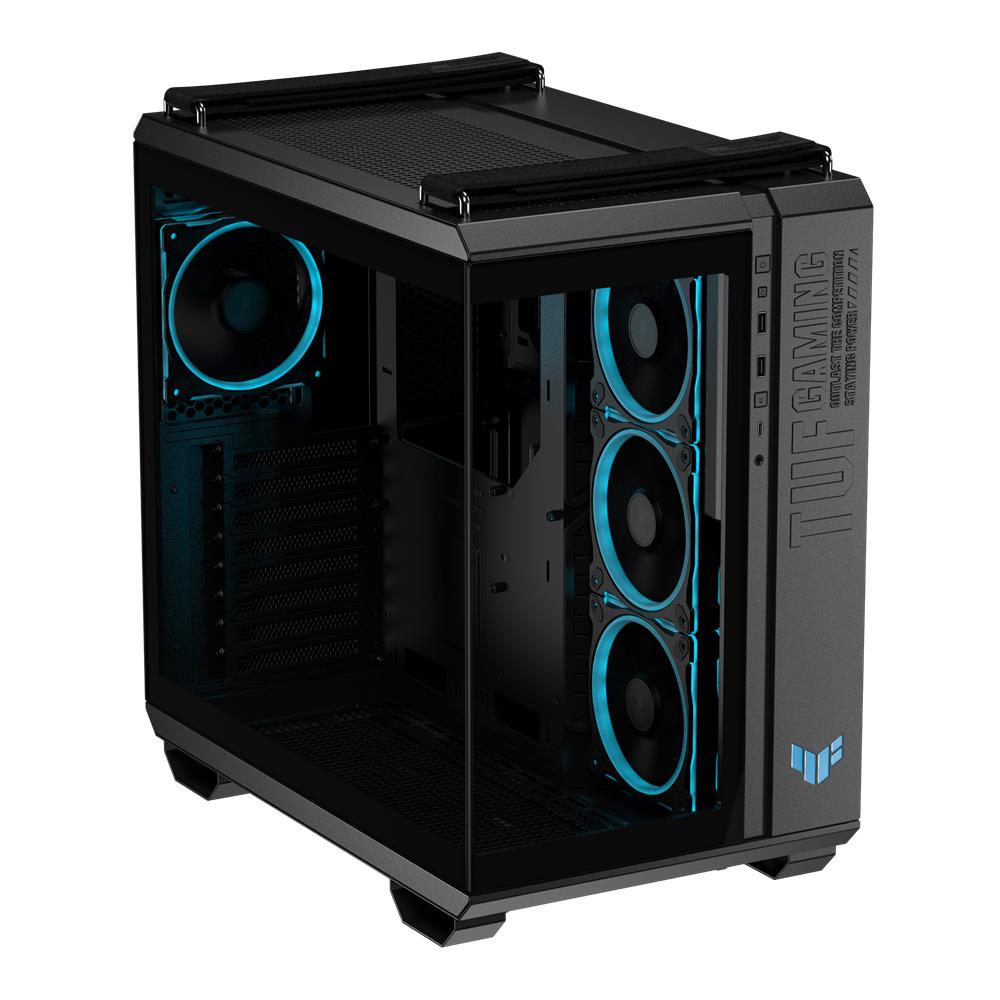 ASUS TUF Gaming GT502 Horizon TG ARGB Black Zweikammer PC Gehäuse mit 4 ARGB Lüftern