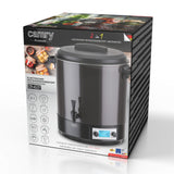 Camry CR 4537 Einkochautomat 28L mit LCD-Display, Edelstahl Einkochtopf mit Zapfhahn, Warmhaltefunktion, Timer 180 Min., 30-100 °C, Glühweinkocher, Getränkespender, 2600W