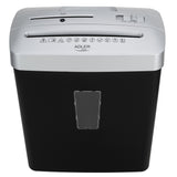 Adler AD 1037 Aktenvernichter P-4, Dokumentenschredder für Büro und Homeoffice, 6 Blatt A4, 13 L Behälter, Kreditkarten, CD/DVD, Rücklauf, Schwarz Silber