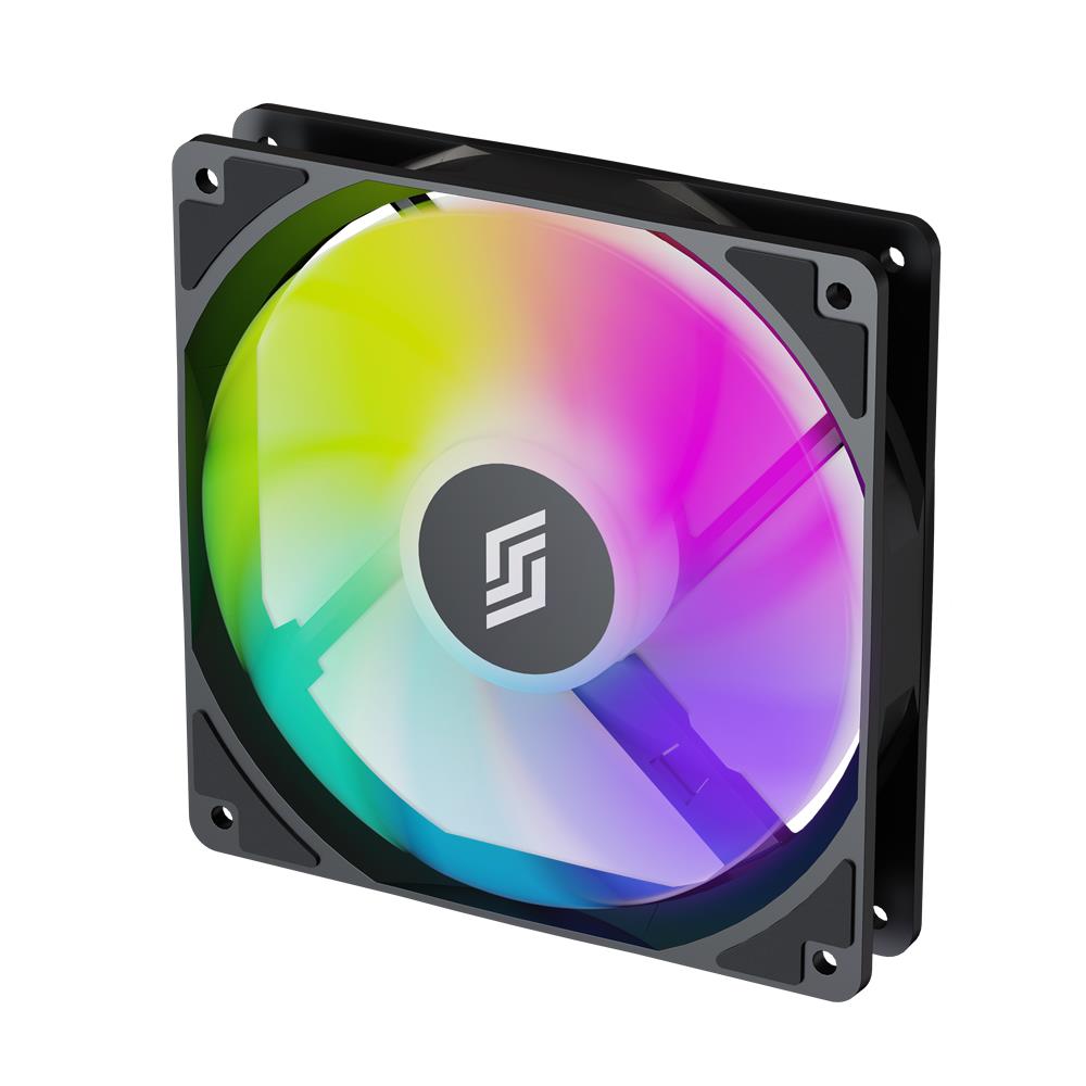 Silentware RF140D-R Black 140mm PWM A-RGB Reverse-Airflow Lüfter mit Daisy-Chain, RGB
