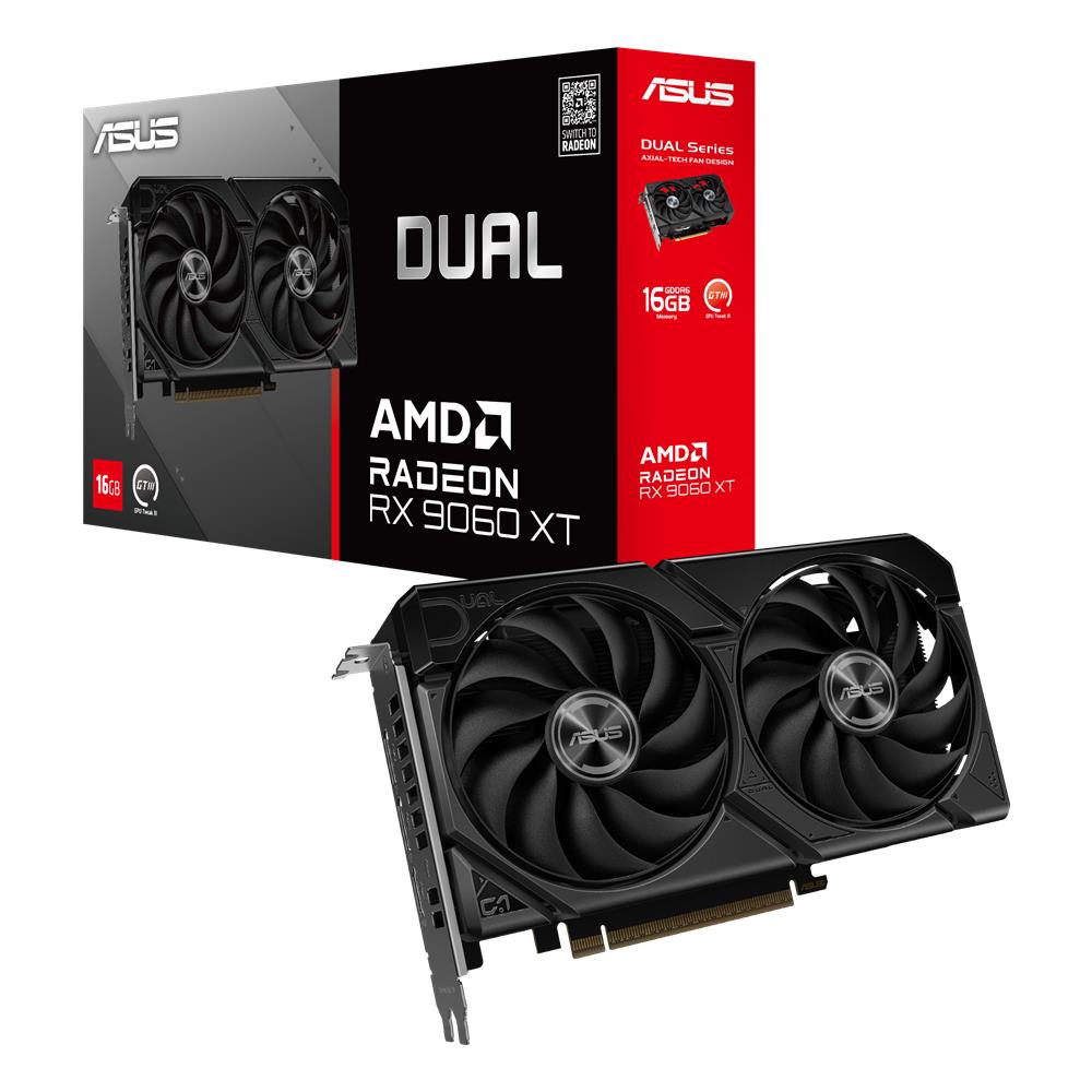 ASUS Dual Radeon RX 9060 XT 16GB GDDR6 Gaming Grafikkarte PCIe 5.0