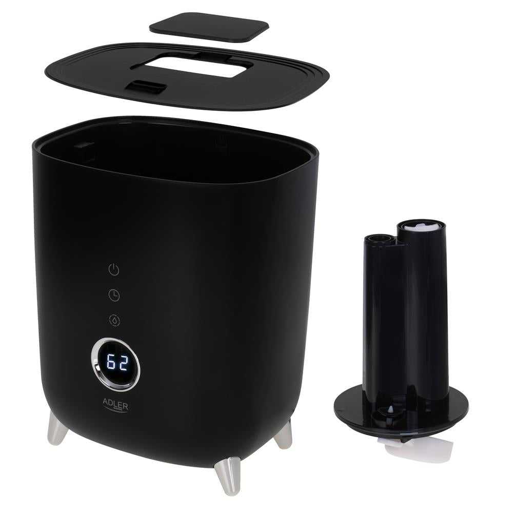 Adler AD 7972 Ultraschall Luftbefeuchter elektrisch Humidifier ultra leise schwarz