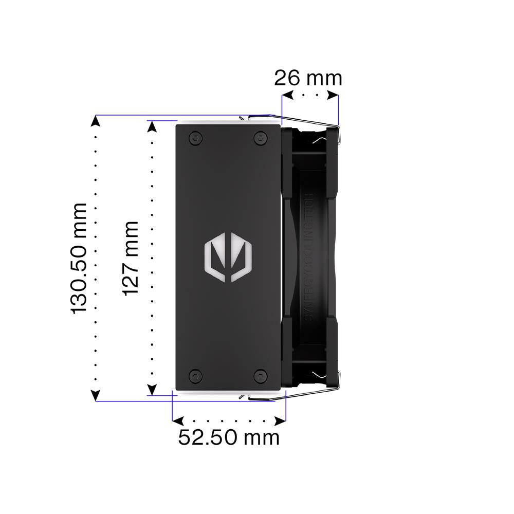 ENDORFY Fera 5 ARGB EY3A007, CPU-Kühler, Beleuchtet, Schwarz, Wärmeleitpaste inklusive