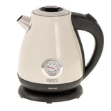 Camry CR 1344 creme Elektrischer Wasserkocher mit Thermometer 1,7L Edelstahl Wasserstandsanzeige