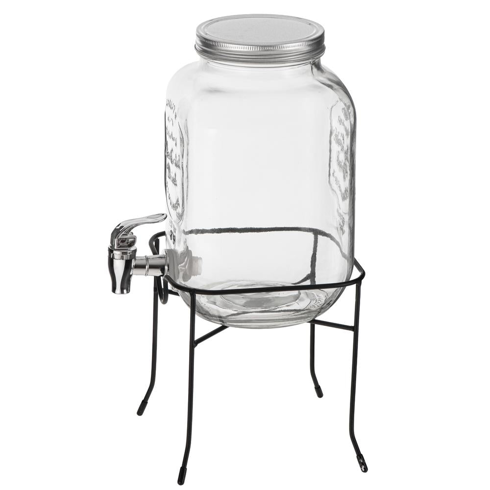 Adler AD 6741 Getränkespender 4 Liter aus Glas mit Metallständer