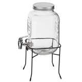 Adler AD 6741 Getränkespender 4 Liter aus Glas mit Metallständer