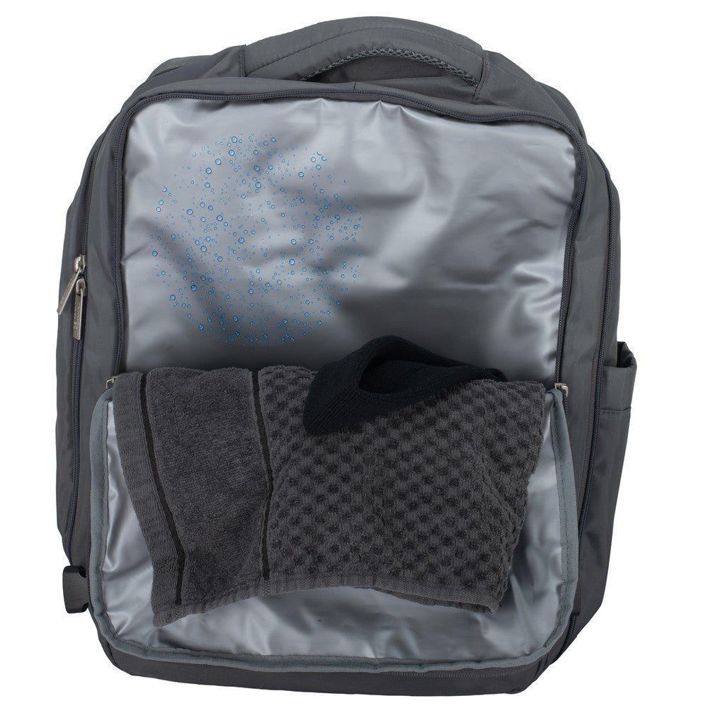 Camry CR 6880dg Reiserucksack 24 Liter, Handgepäck Rucksack mit Laptopfach bis 17 Zoll, Schuhfach, Nassfach, RFID-Fach, Business, Sport und Reisen, dunkel grau