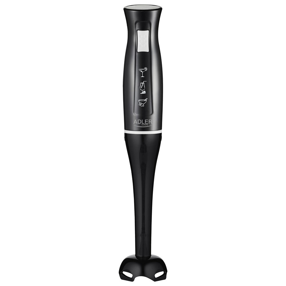 Adler AD 4622 Stabmixer, Pürierstab mit Edelstahlklingen, abnehmbarem Pürieraufsatz, ergonomischem Griff, 300 W, für Suppen, Saucen und Smoothies, Schwarz