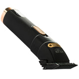Adler AD 2853 Akku Haarschneider, Haartrimmer für Kopfhaar und Koteletten, Stahlklinge, LED-Display, USB, 0,8-13 mm Schwarz Golden