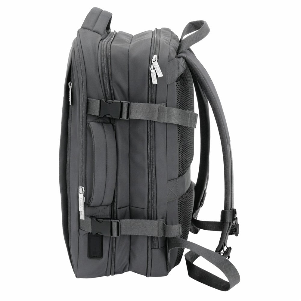Camry CR 6881dg Business Rucksack 24 L erweiterbar, Handgepäck Rucksack 40x20x30 cm, Laptoprucksack bis 15,6 Zoll, RFID, USB, YKK-Reißverschlüsse, wasserabweisend