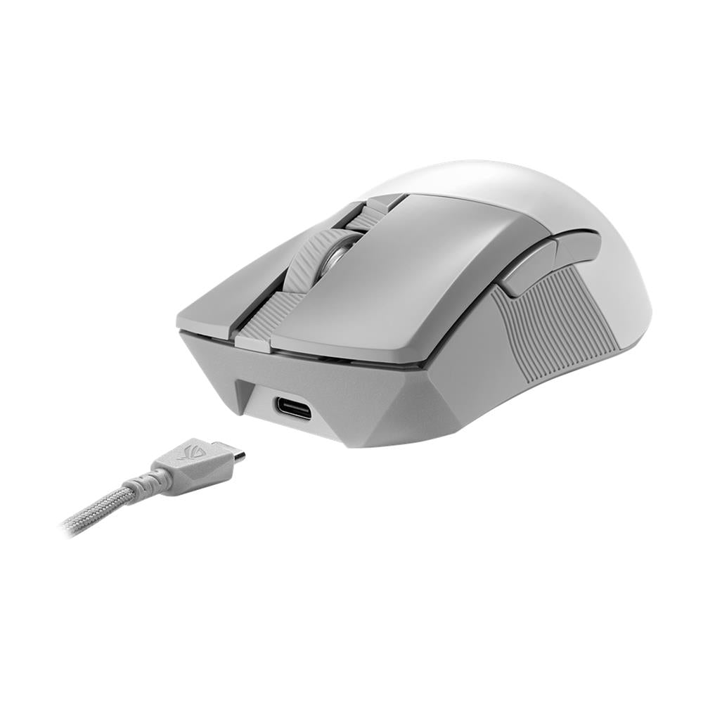 ASUS ROG Gladius III Wireless AimPoint White RGB Gaming Maus optischer Sensor 36.000 dpi weiß