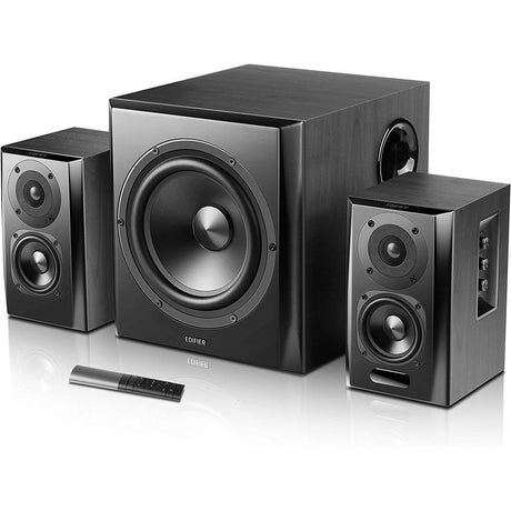 Edifier S351DB 2.1 Home-Entertainment-System (150 Watt) mit Bluetooth 5.0 (aptX), Schwarz