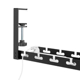 LogiLink Kabelrinnen-Organizer für Untertischmontage, ausziehbar, Metall, Schwarz