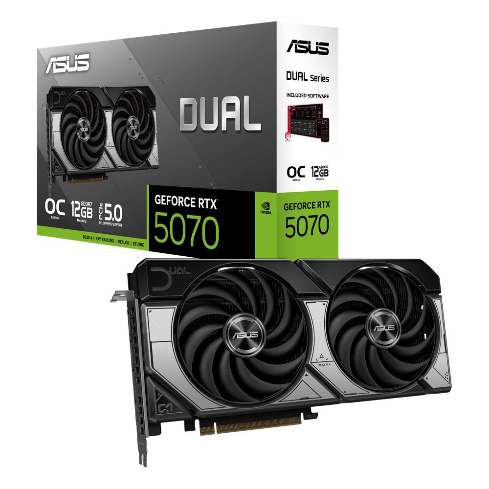 ASUS Dual GeForce RTX 5070 OC 12GB GDDR7 Gaming Grafikkarte PCIe 5.0