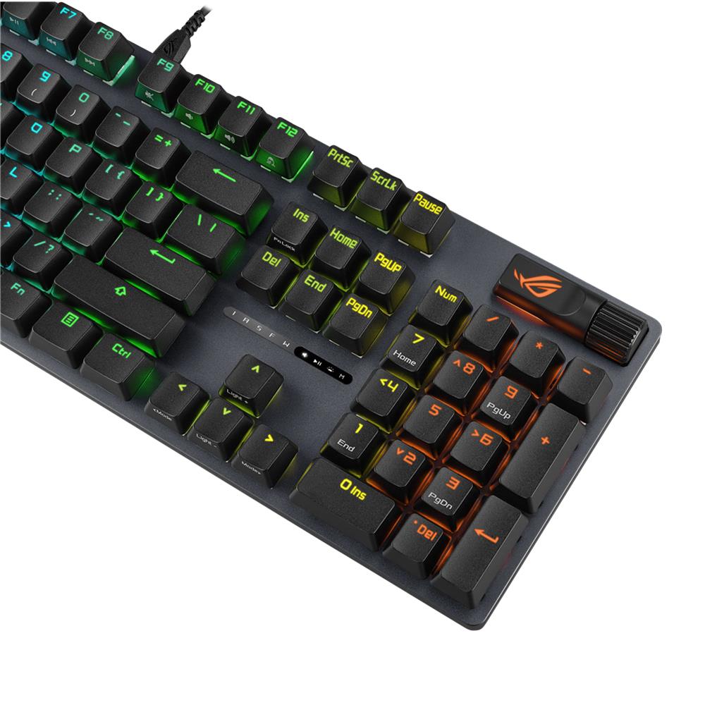 ASUS ROG Strix Scope II RGB Gaming Tastatur, QWERTZ-Layout, mechanische ROG NX Snow-Switches