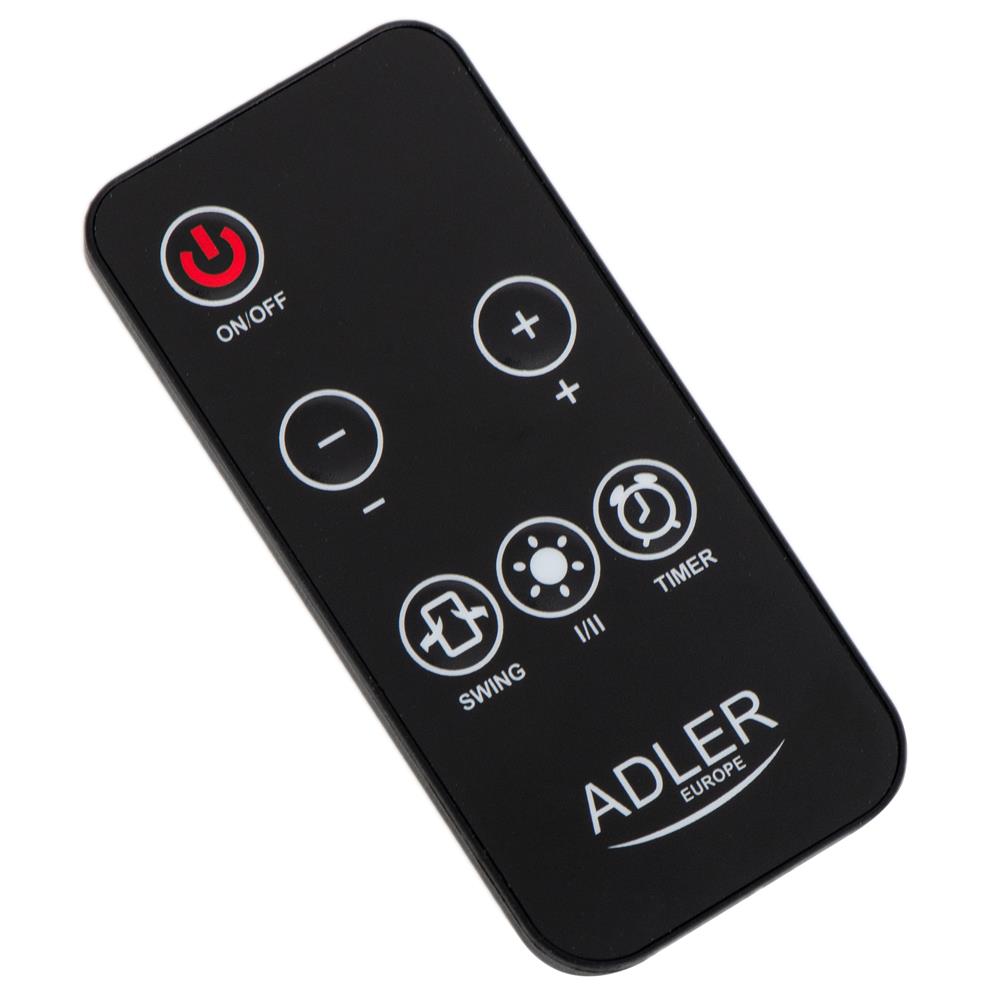 Adler AD 7731 Keramik-Heizturm Tragbarer Heizlüfter 2 Termperaturstufen Fernbedienung Timer LCD-Display