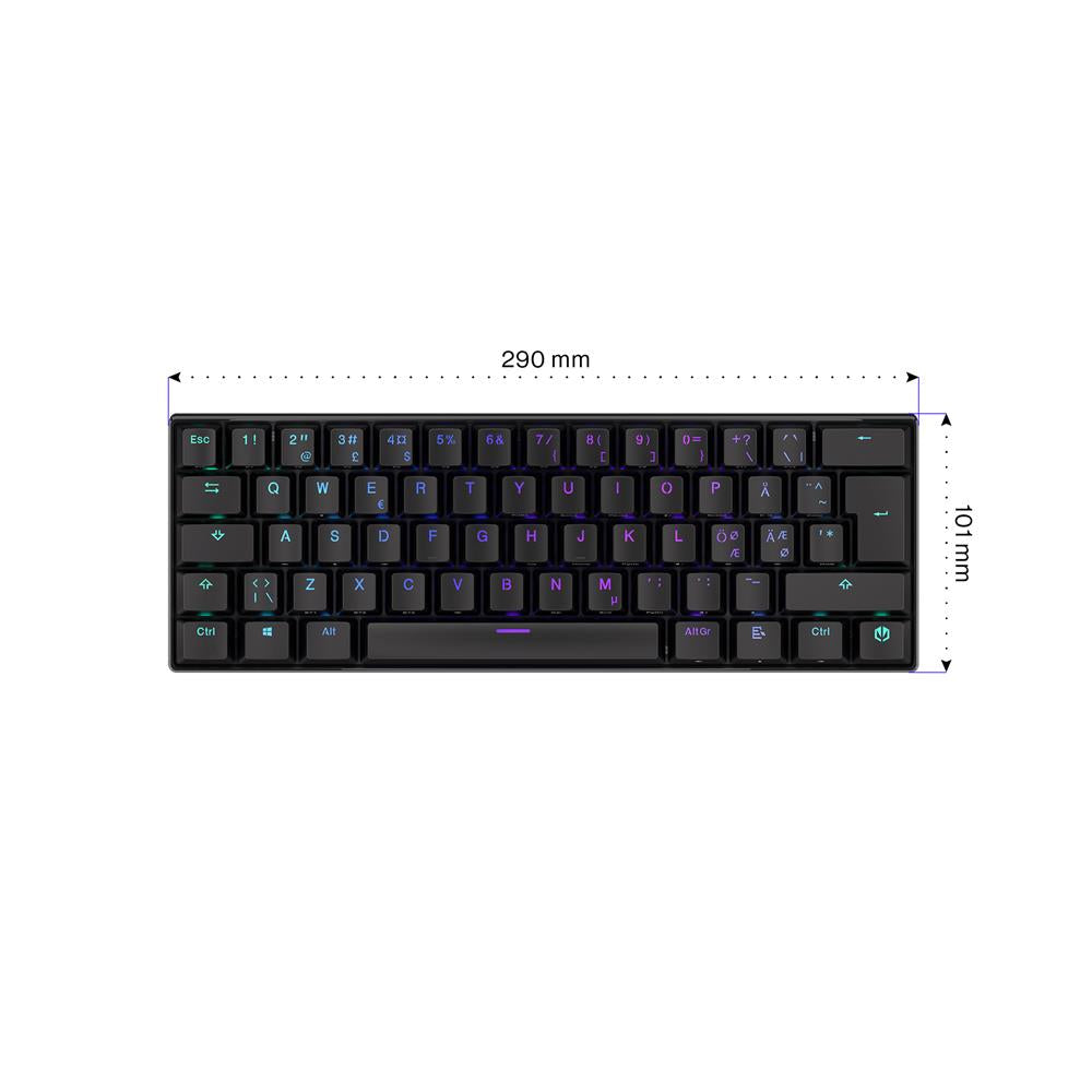 ENDORFY Thock Compact Wireless Tastatur NO Layout Kailh Red Schwarz Bluetooth