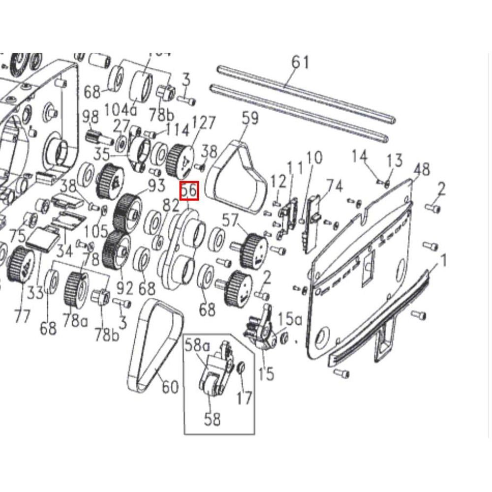 Nilfisk Original 31001087 Gear LH & Gear RH Zahnrad