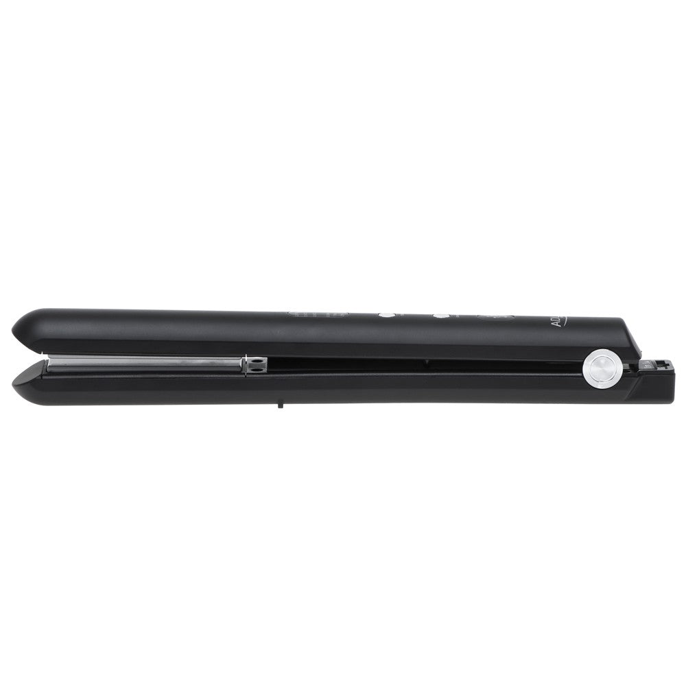 Adler AD 2327b Akku Glätteisen kabellos, USB-C Reise-Haarglätter mit Keramikplatten, LED-Display, 3 Temperaturstufen, Aufbewahrungsbeutel, Schwarz