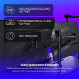 ENDORFY Atlas Double, schwarze Displayhalterung, für zwei Monitore