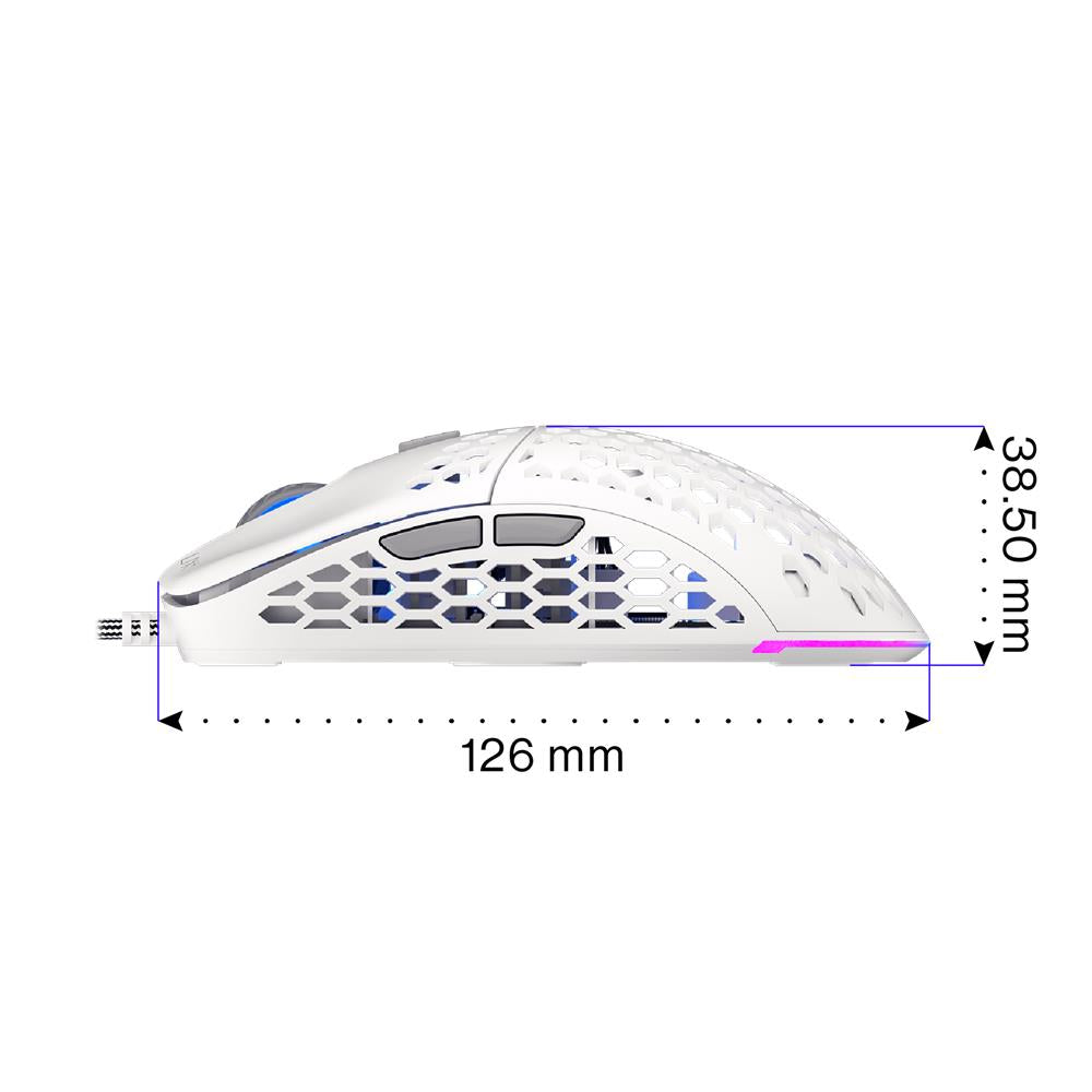 ENDORFY LIX Plus, Ultraleichte Gaming-Maus (59 g), 19000 DPI, Weiß | EY6A003