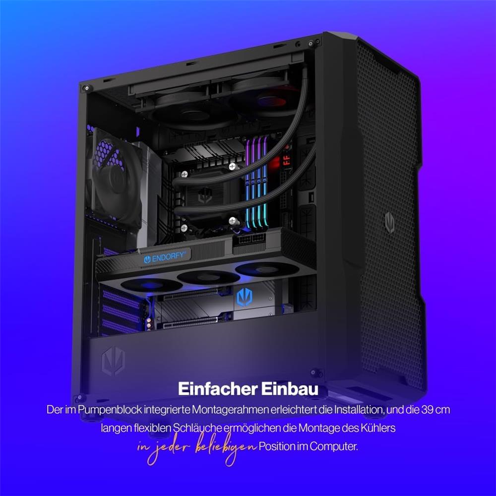 ENDORFY Navis F240 AiO-Wasserkühlung, 240mm Radiator, PWM-Pumpe | EY3B001