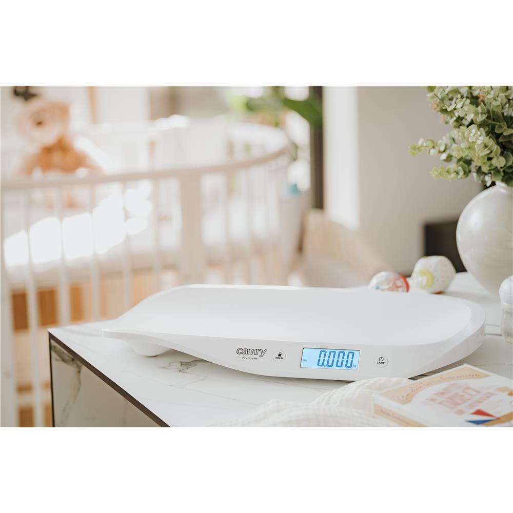 Camry CR 8185 Babywaage bis 20kg automatische HOLD Funktion batteriebetrieben weiß