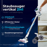 Adler AD 7064 Akku Staubsauger für Nass und Trockenreinigung Weiß