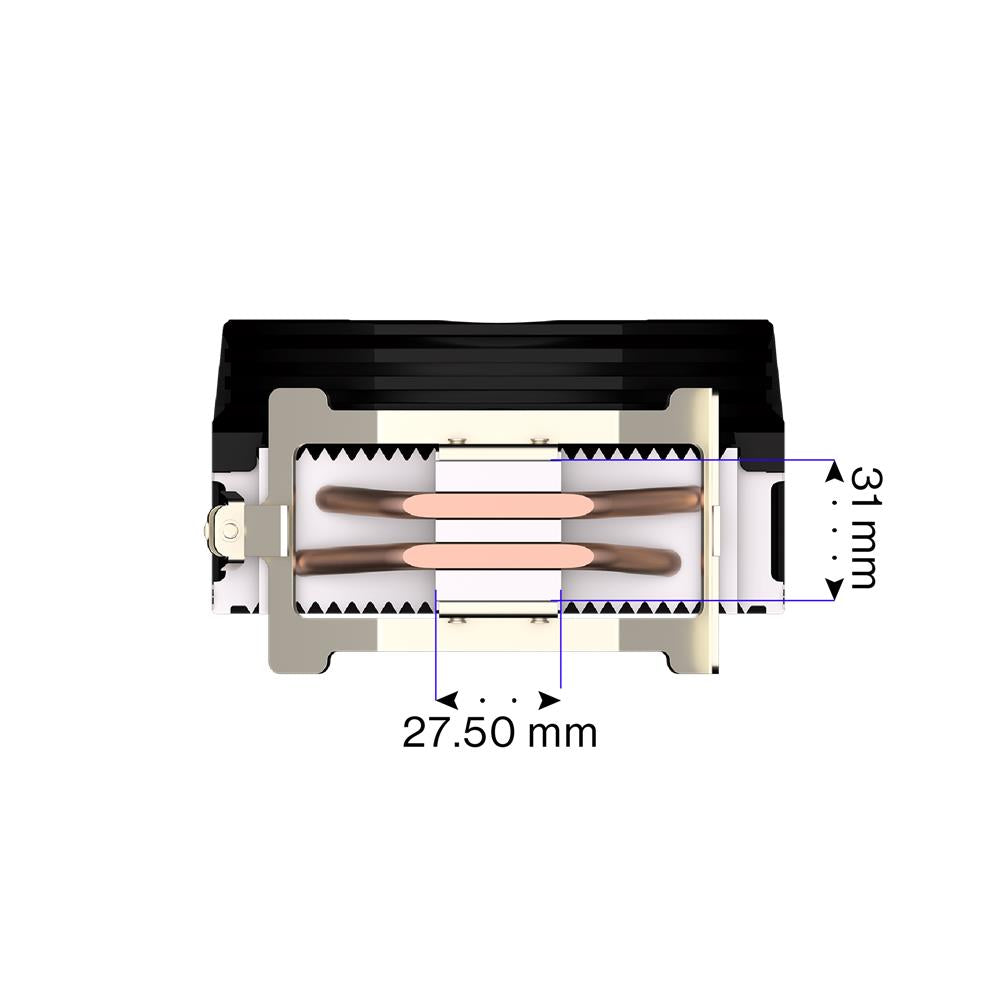 ENDORFY CPC Spartan 5 ARGB, CPU-Kühler, Schwarz, Beleuchtet, Wärmeleitpaste inklusive