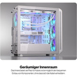 ENDORFY Arx 700 White ARGB, PC-Gehäuse, weiß, mit 4x140-mm-Lüfter, Seitenwand aus gehärtetem Glas