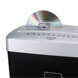 Adler AD 1037 Aktenvernichter P-4, Dokumentenschredder für Büro und Homeoffice, 6 Blatt A4, 13 L Behälter, Kreditkarten, CD/DVD, Rücklauf, Schwarz Silber