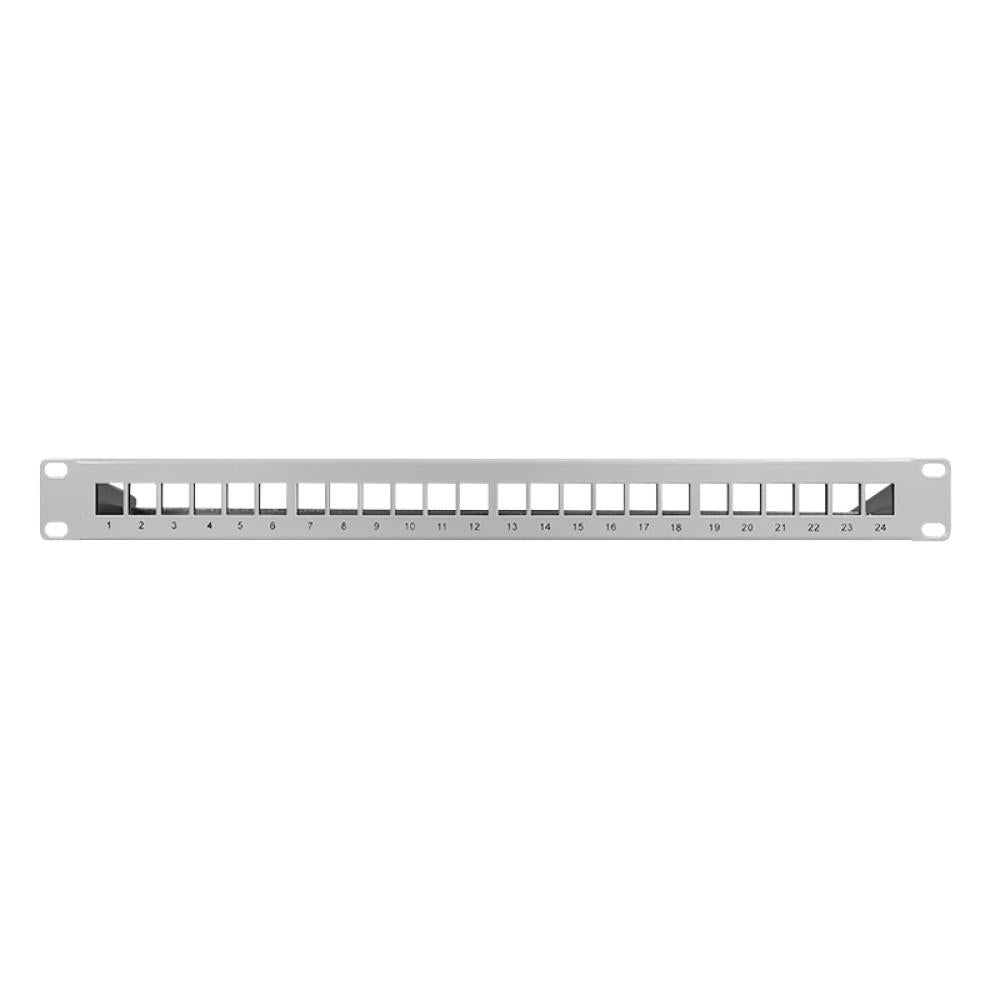 LogiLink Keystone Patchpanel für 24 Keystone Buchsen, grau