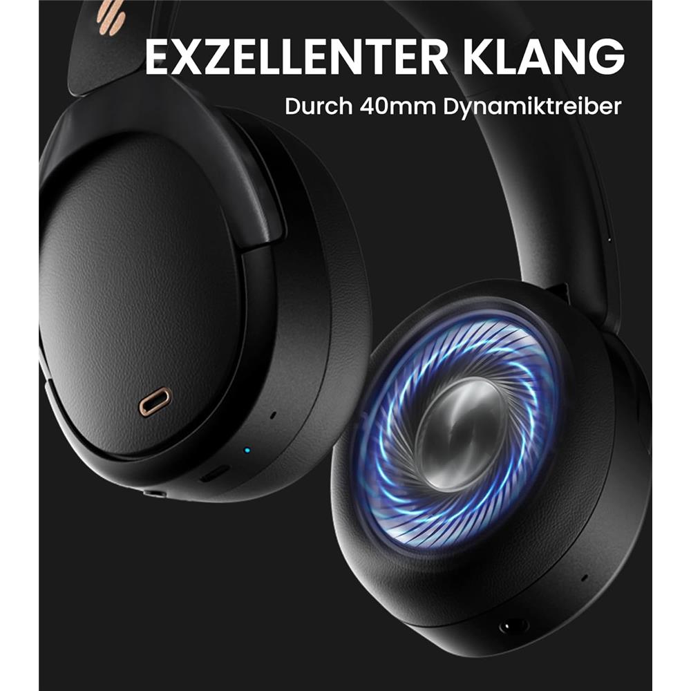 Edifier WH950NB – Premium Kabellose Over-Ear Kopfhörer mit aktiver Geräuschunterdrückung, Schwarz